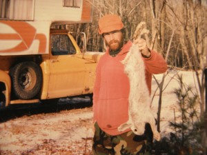 Glen with a Snowshoe Hare Back in the Day